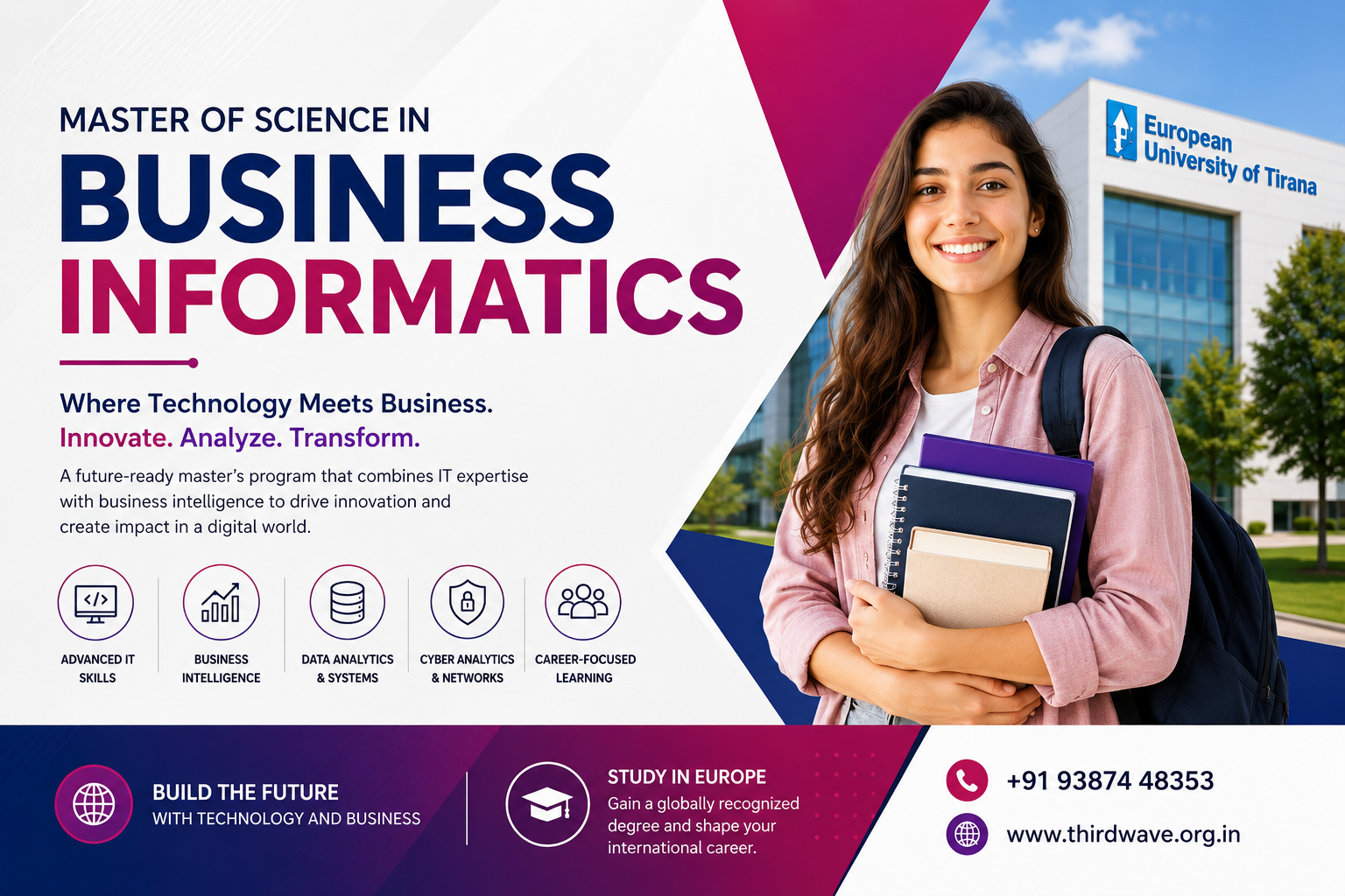 STUDY MASTER OF SCIENCE IN BUSINESS INFORMATICS IN ALBANIA